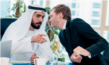 "Consecutive interpreter at negotiation table"